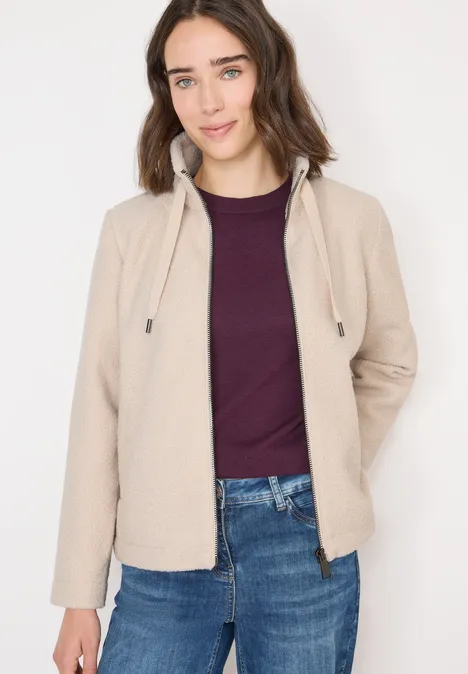 Kurze Teddy-Jacke teddy vanilla white