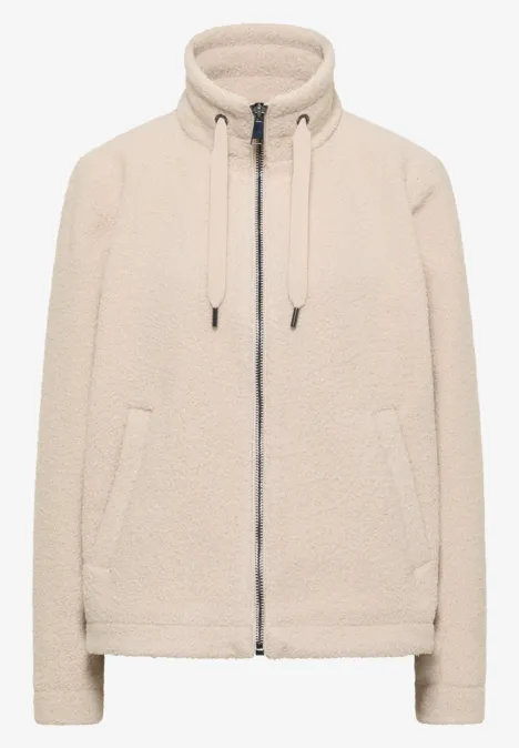 Kurze Teddy-Jacke teddy vanilla white