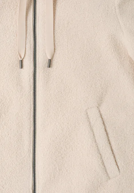Kurze Teddy-Jacke teddy vanilla white