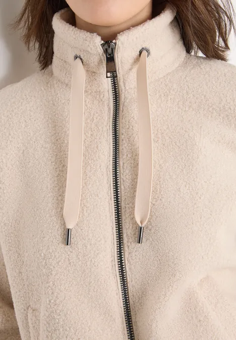 Kurze Teddy-Jacke teddy vanilla white