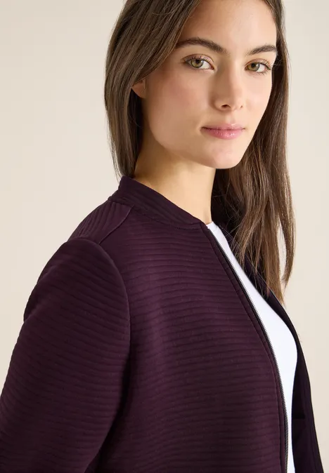 Kort gestructureerd jack eggplant red