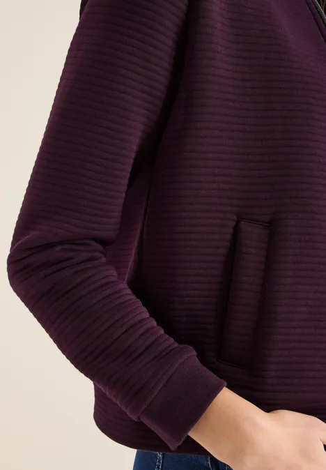 Kort gestructureerd jack eggplant red