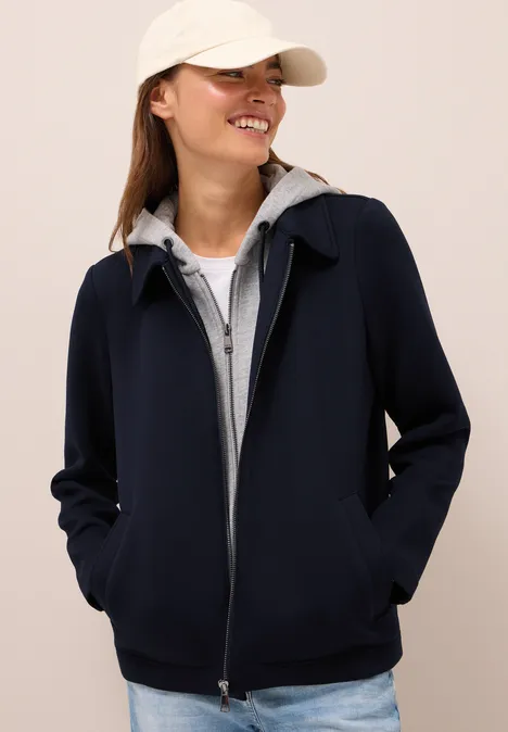 Scuba Trenchcoat mit Inlay urban dark blue