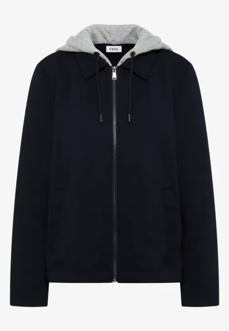 Scuba Jacke mit Sweat-Inlay urban dark blue