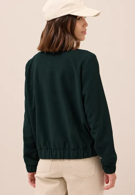 Mini ribfluwelen blouson ink green