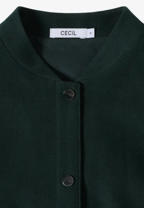 Mini ribfluwelen blouson ink green