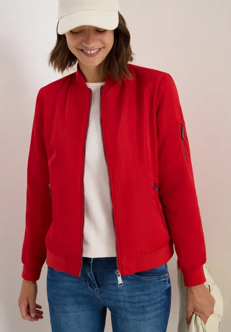Blouson en nylon fiery red