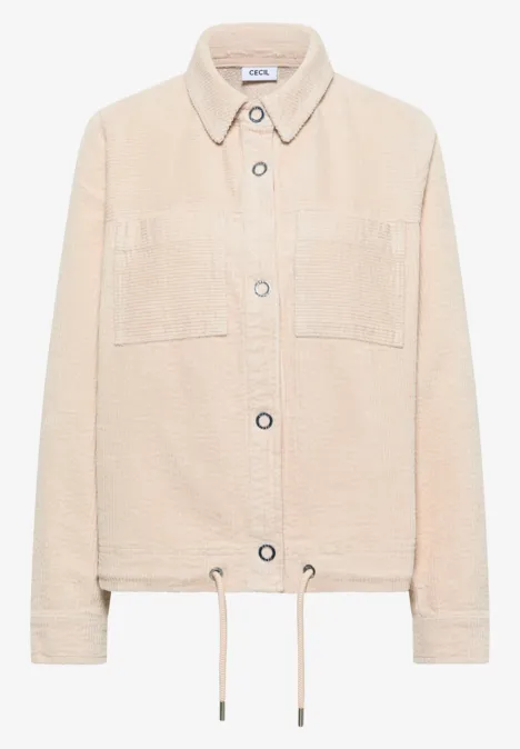 Cordjacke mit Tunnelzug pearl beige Cordjacke mit Tunnelzug pearl beige