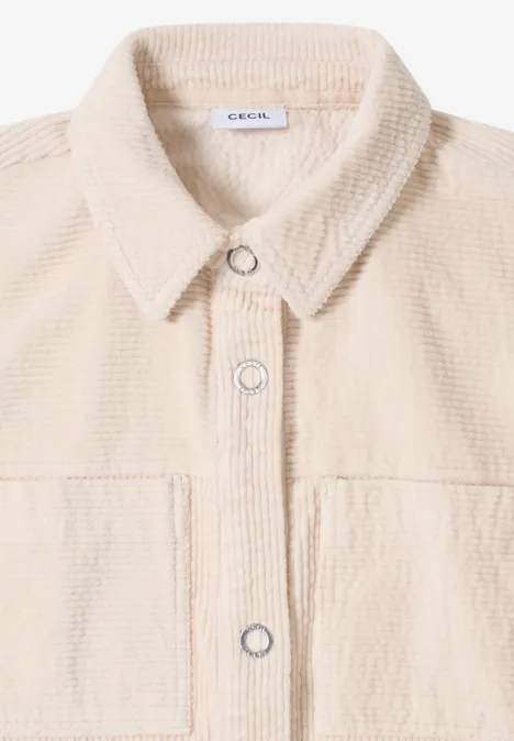 Cordjacke mit Tunnelzug pearl beige Cordjacke mit Tunnelzug pearl beige