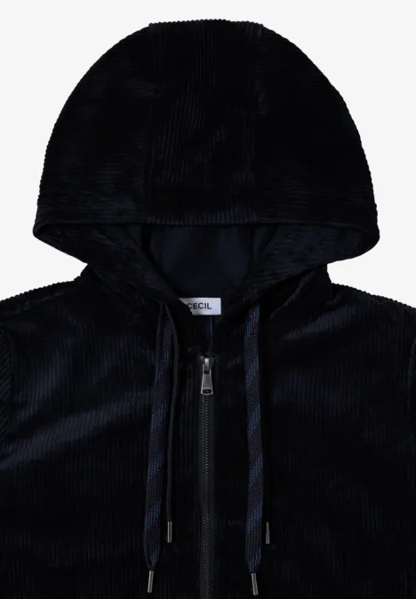 Cordjacke mit Kapuze urban dark blue