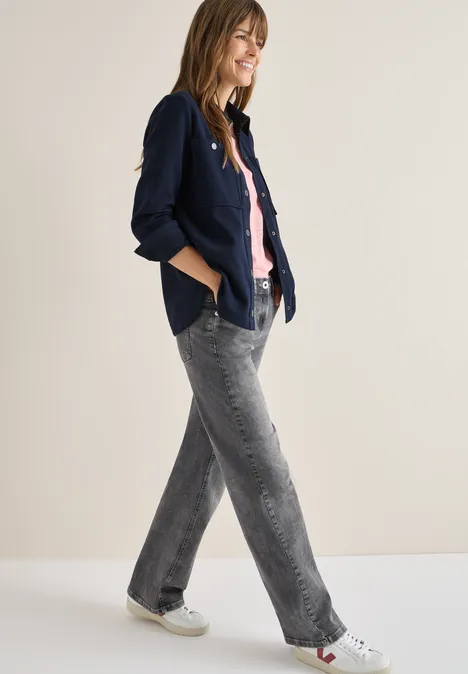 Overhemd met structuur urban dark blue
