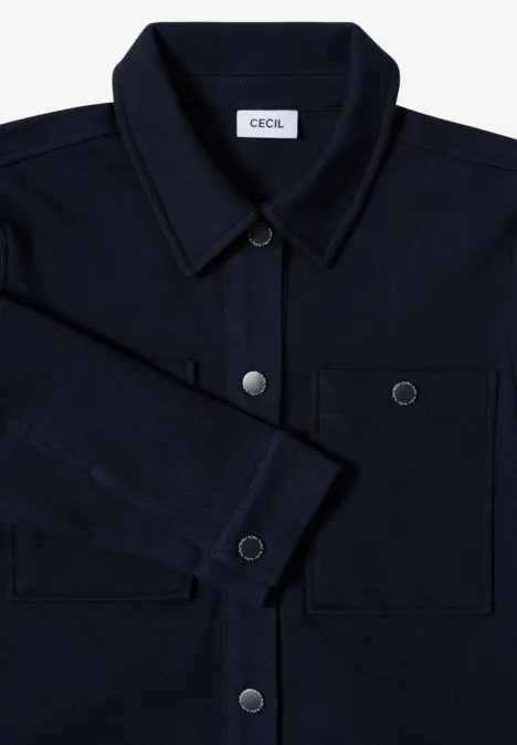 Overhemd met structuur urban dark blue