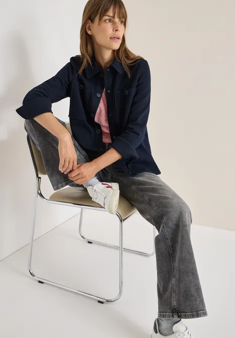 Overhemd met structuur urban dark blue