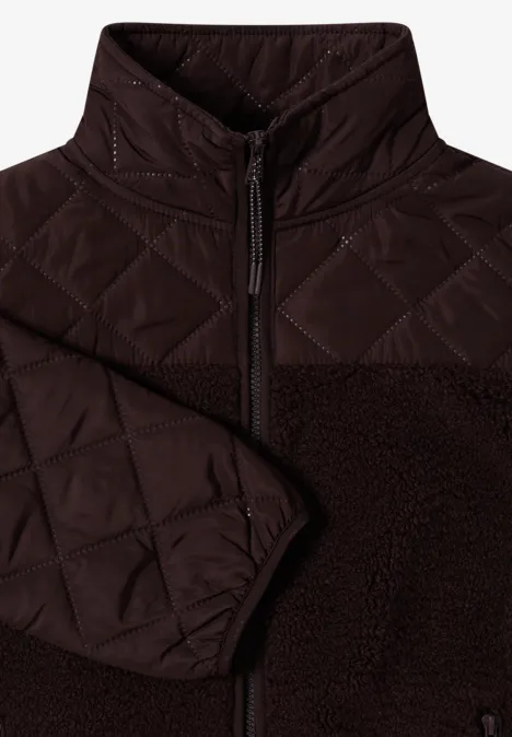 Teddy jas met gewatteerde details tartufo brown