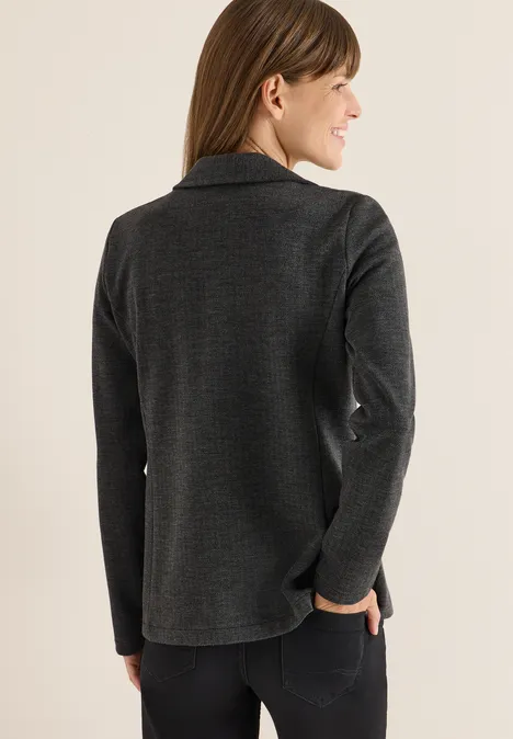 Herringbone Blazer Black