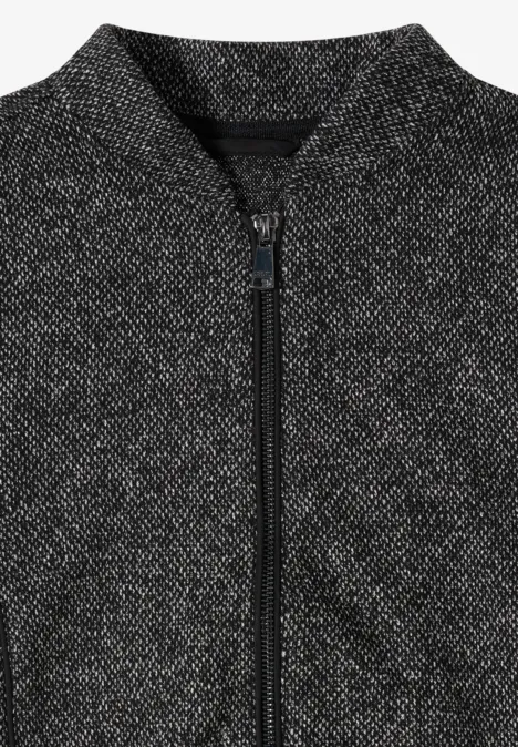 Blouson mit Elastiksaum Black Blouson mit Elastiksaum Black