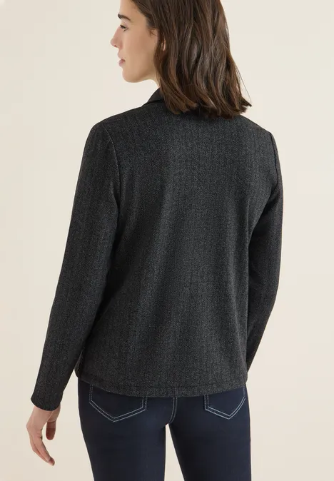 Blazer visgraat Black