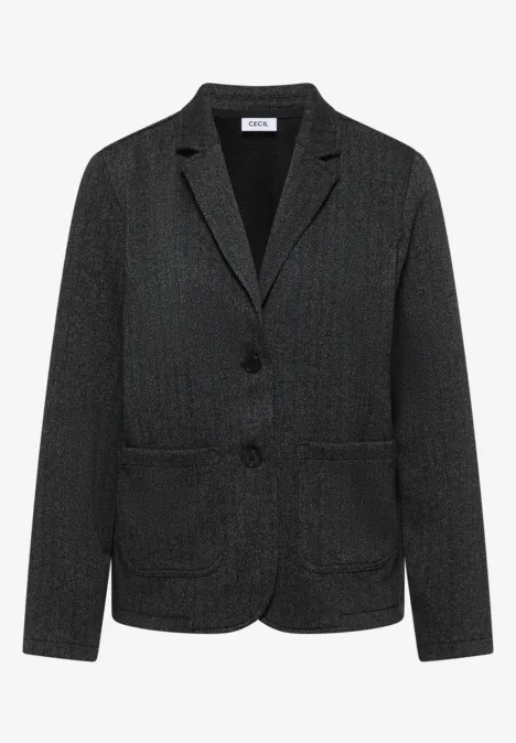 Blazer visgraat Black