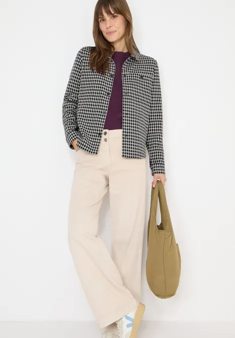 Jacquard geruite binnenjas Black Jacquard geruite binnenjas Black