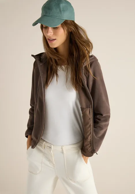 Kapuzenjacke urban taupe