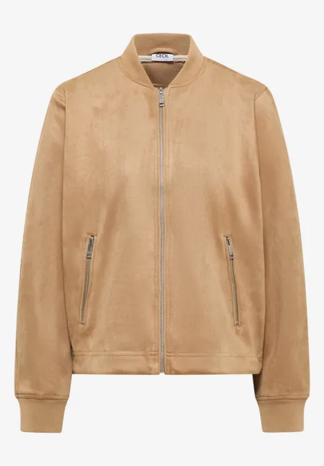 Blouson in effen kleur golden camel