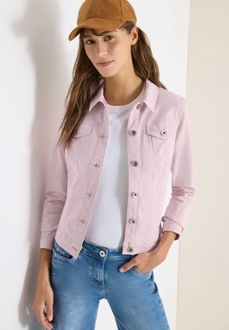 Veste en jean au look colored denim light blush rose