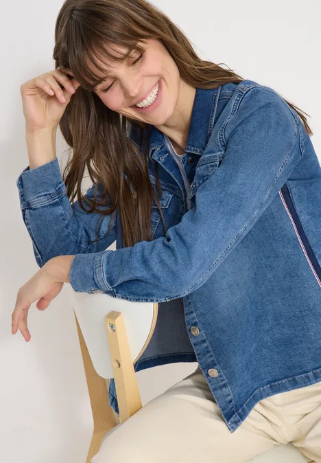 Survêtement avec patte de boutonnage light blue used wash