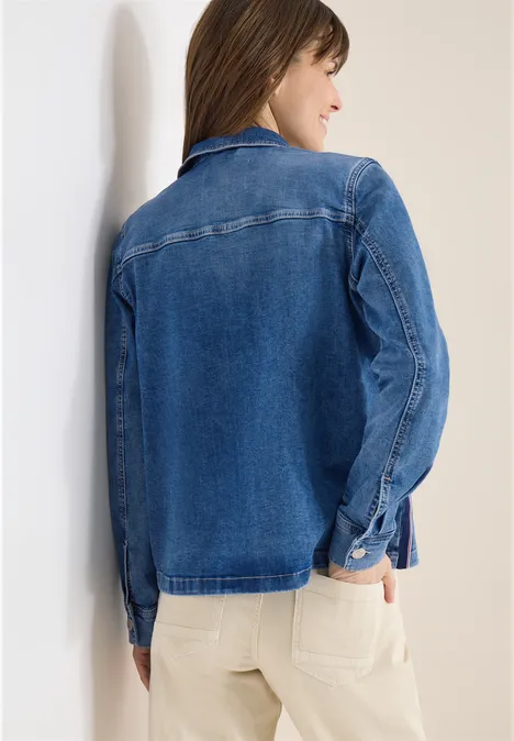 Survêtement avec patte de boutonnage light blue used wash