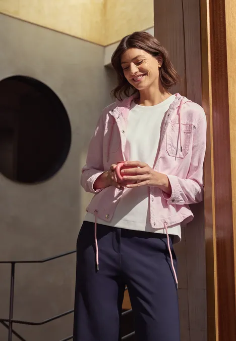 Kurtka z kapturem light blush rose