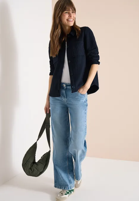 Overshirt mit Brusttaschen und Struktur universal blue