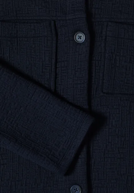 Overshirt mit Brusttaschen und Struktur universal blue