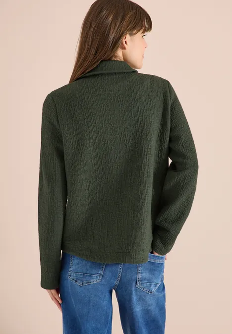 Overshirt mit Brusttaschen und Struktur khaki