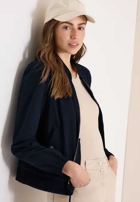 Blouson mit Tunnelzug und Mesh-Details universal blue