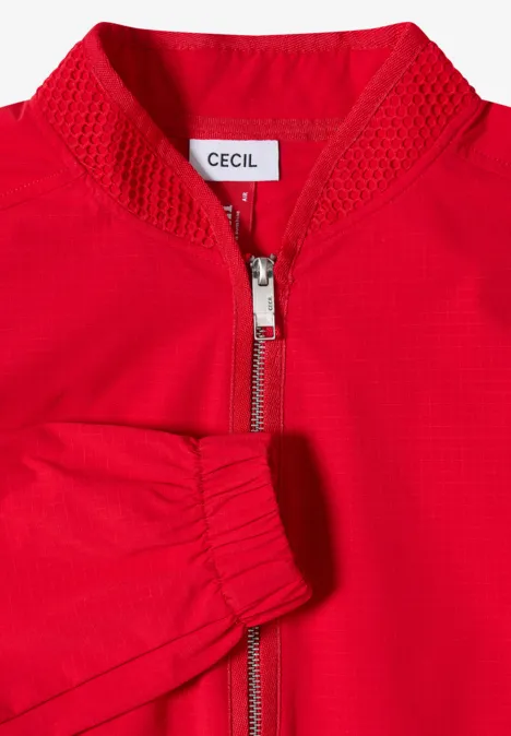 Blouson ze sznurkiem ściągającym i siateczkowymi detalami glazed apple red