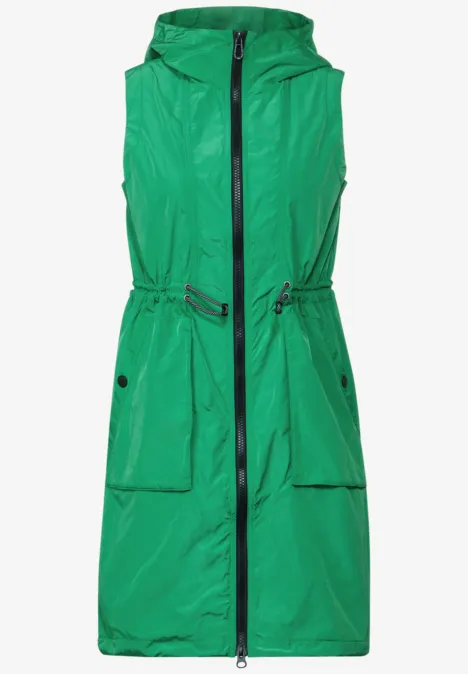 Longweste mit Mesh grass green