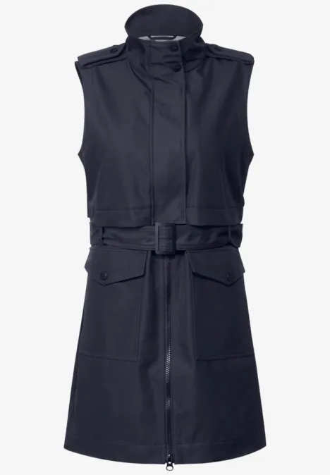 Moderne Trench-Weste deep blue
