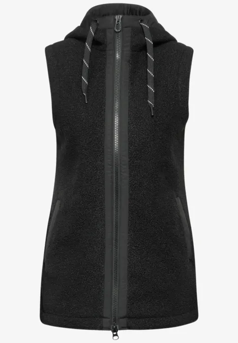 Weste in Wolloptik Black