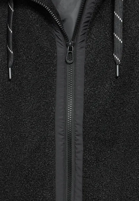 Weste in Wolloptik Black