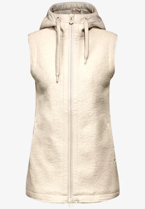 Weste in Wolloptik teddy vanilla white