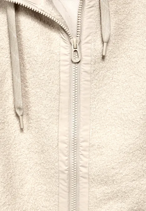 Weste in Wolloptik teddy vanilla white