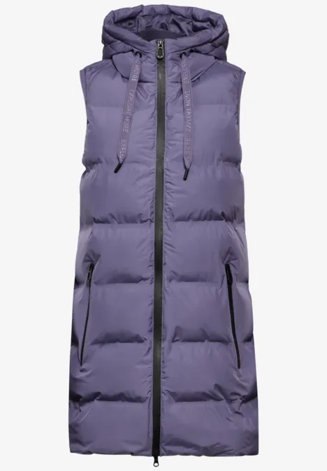 Lange Weste stormy violet