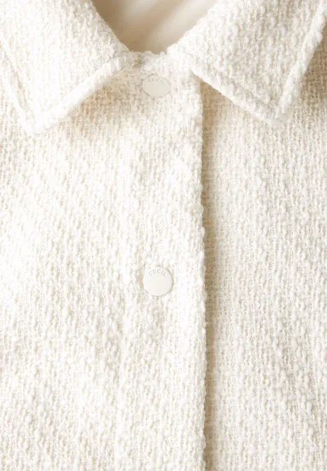 Bouclé Weste raw sand beige