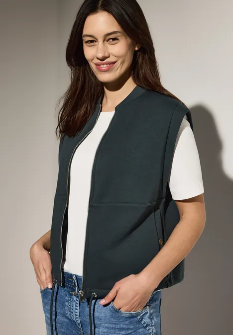 Sweat Weste slate khaki