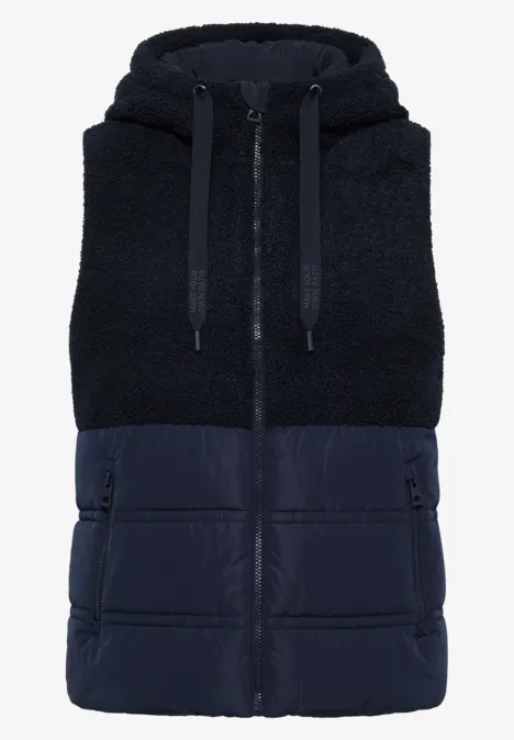 Weste mit Strukturmix dark navy blue