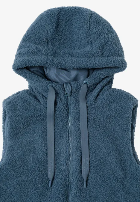 Weste mit Strukturmix moonstone blue