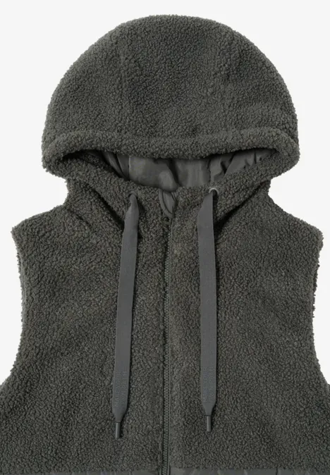Weste mit Strukturmix pastel olive