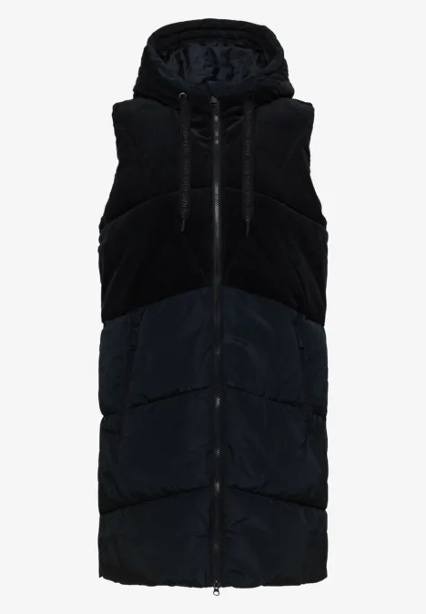 Cordmix Puffer Weste dark navy blue
