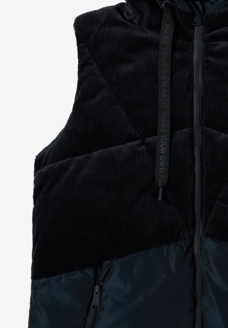Cordmix Puffer Weste dark navy blue