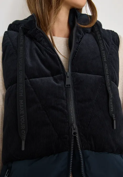 Cordmix Puffer Weste dark navy blue