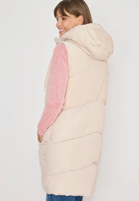 Cordmix Puffer Weste teddy vanilla white